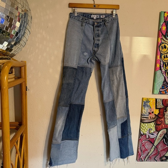 Re/Done Levi's Amina Patchwork Jeans - Picture 5 of 12